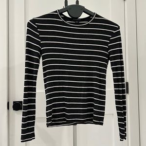 American Apparel Black, White, and Navy Slim Rib-Knit Long Sleeve